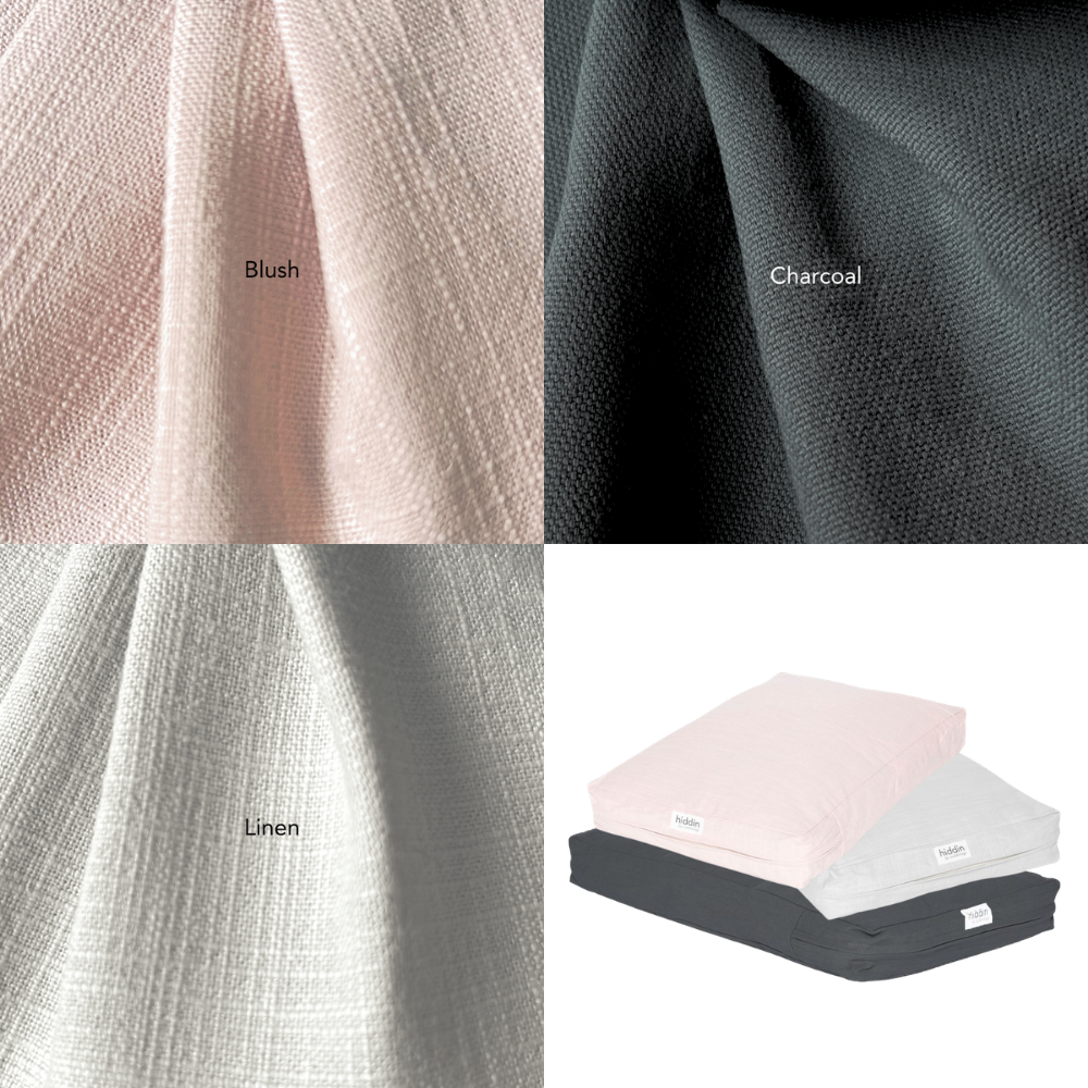 Cushion color options for Hiddin Medium Clear Pet Crate