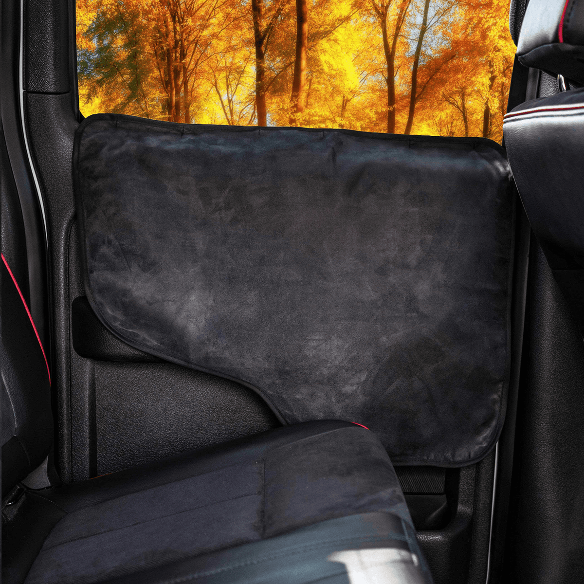 PupProtector car door guard installed on a vehicle door