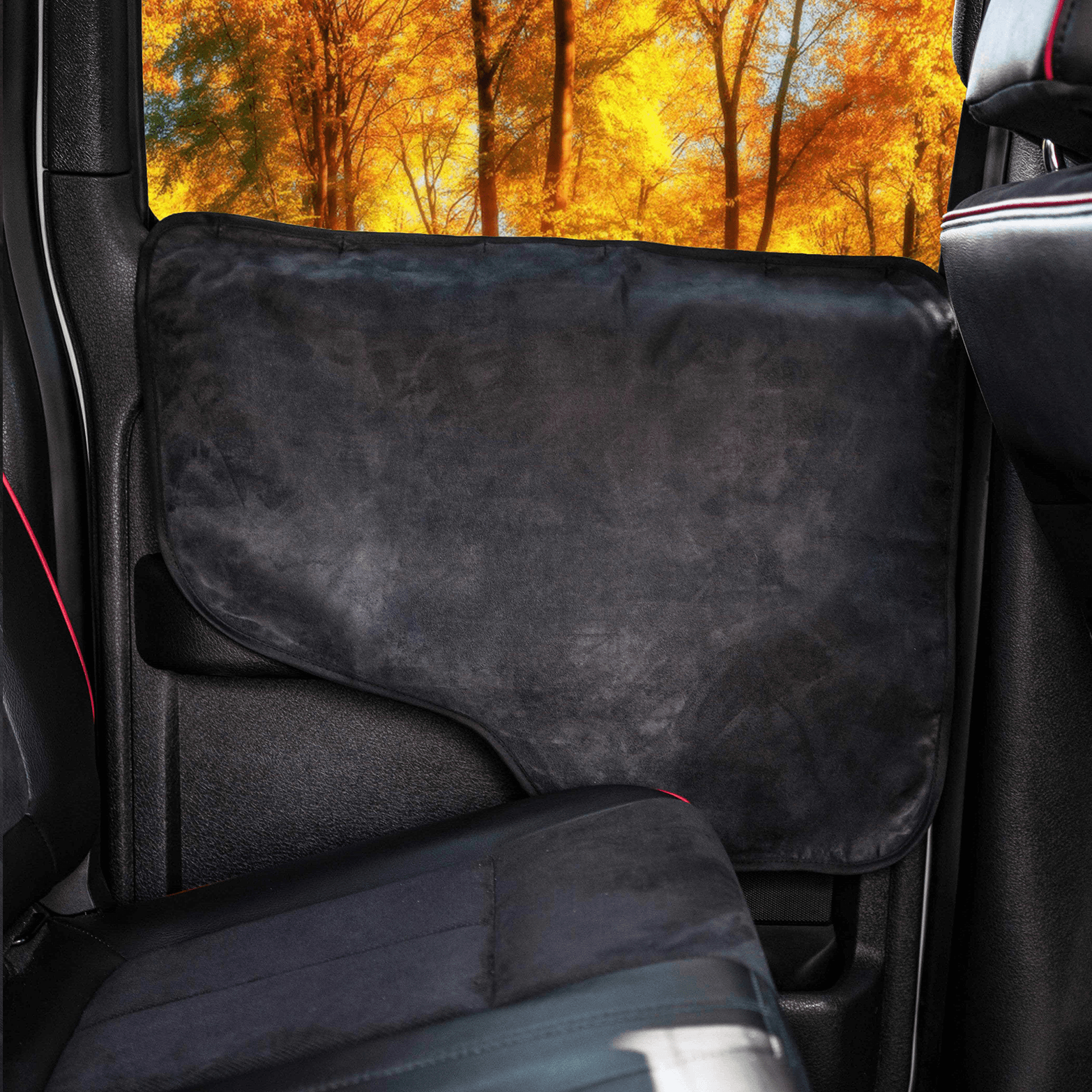 PupProtector car door guard installed on a vehicle door