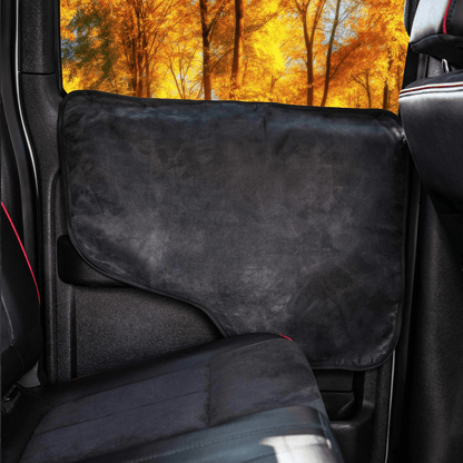 PupProtector car door guard installed on a vehicle door