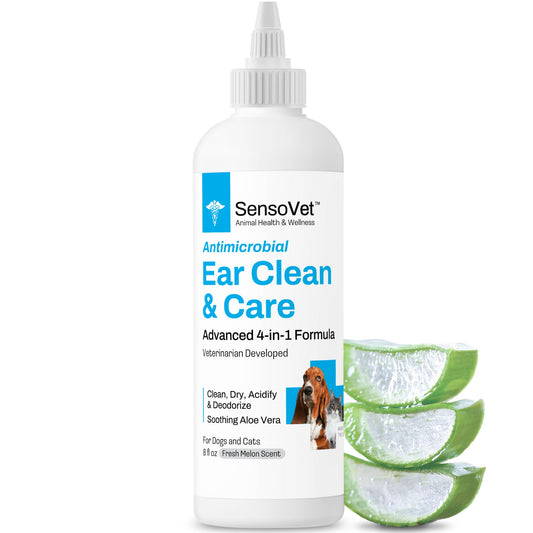 Antimicrobial Ear Clean & Care Solution for Dogs & Cats - 8 oz