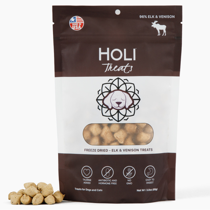 HOLI Elk & Venison Dog Treats package