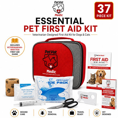 Imagen del producto PetVet Medic® Kit esencial de primeros auxilios para mascotas - 37 piezas