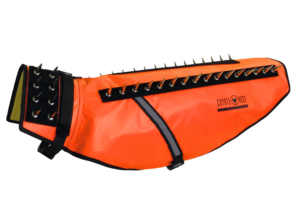CoyoteVest Protective Dog Vest orange color view