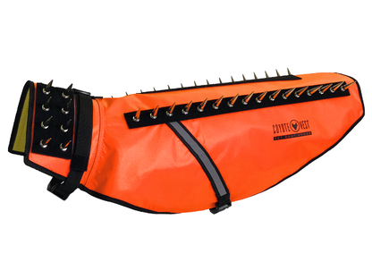 CoyoteVest Protective Dog Vest orange color view