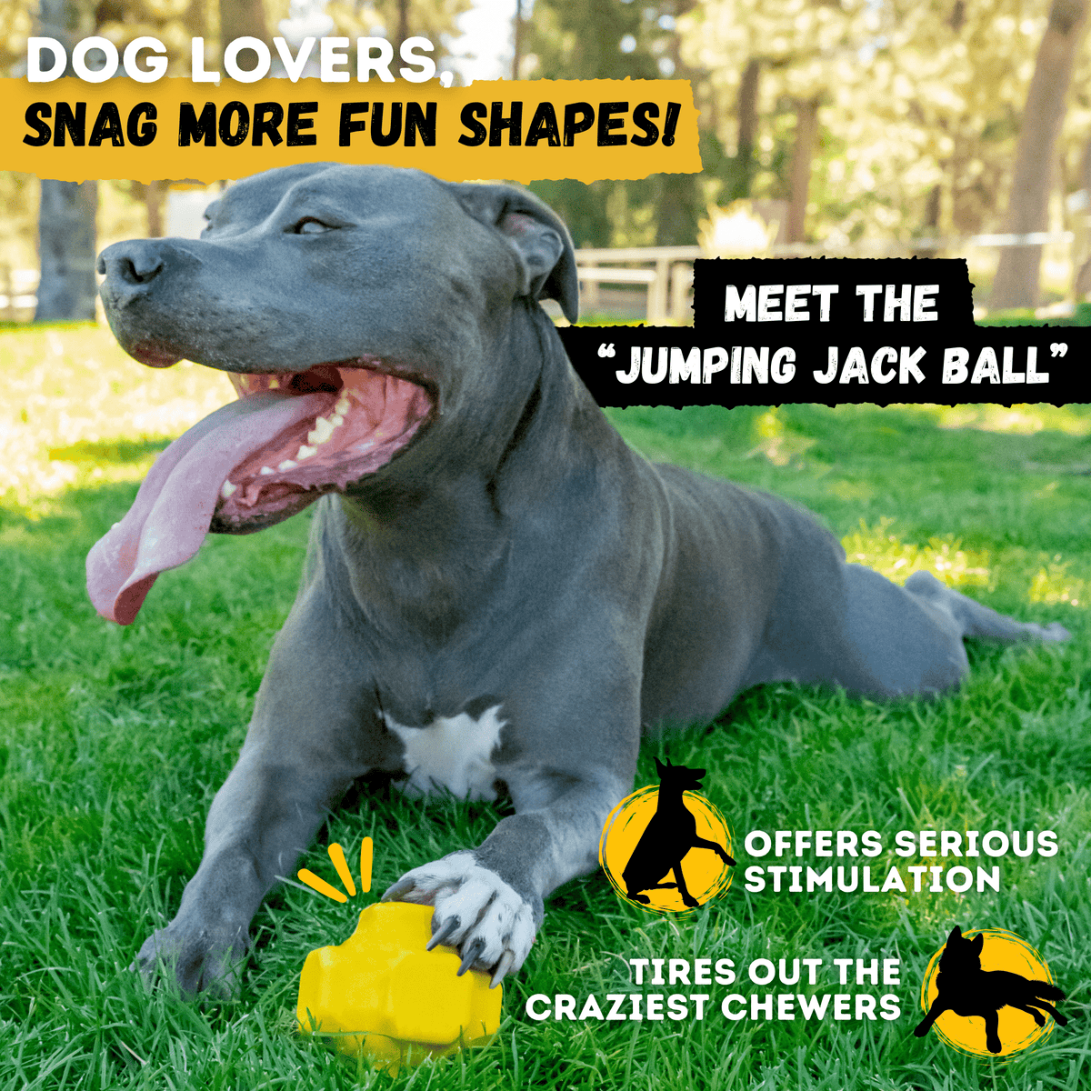 Monster K9 Giant Halo Ball product feature graphic