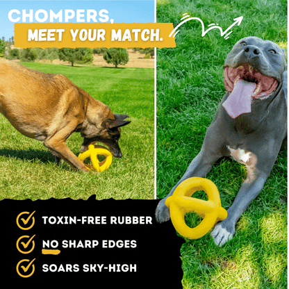 Monster K9 Giant Halo Ball dog toy shown from another angle