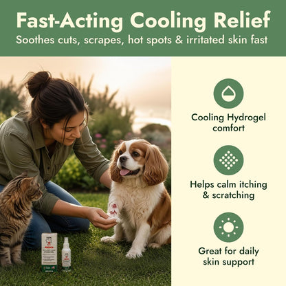 Detalle de cuidado de heridas de PetVet Medic® Hidrogel para heridas de perros y gatos - 3 oz