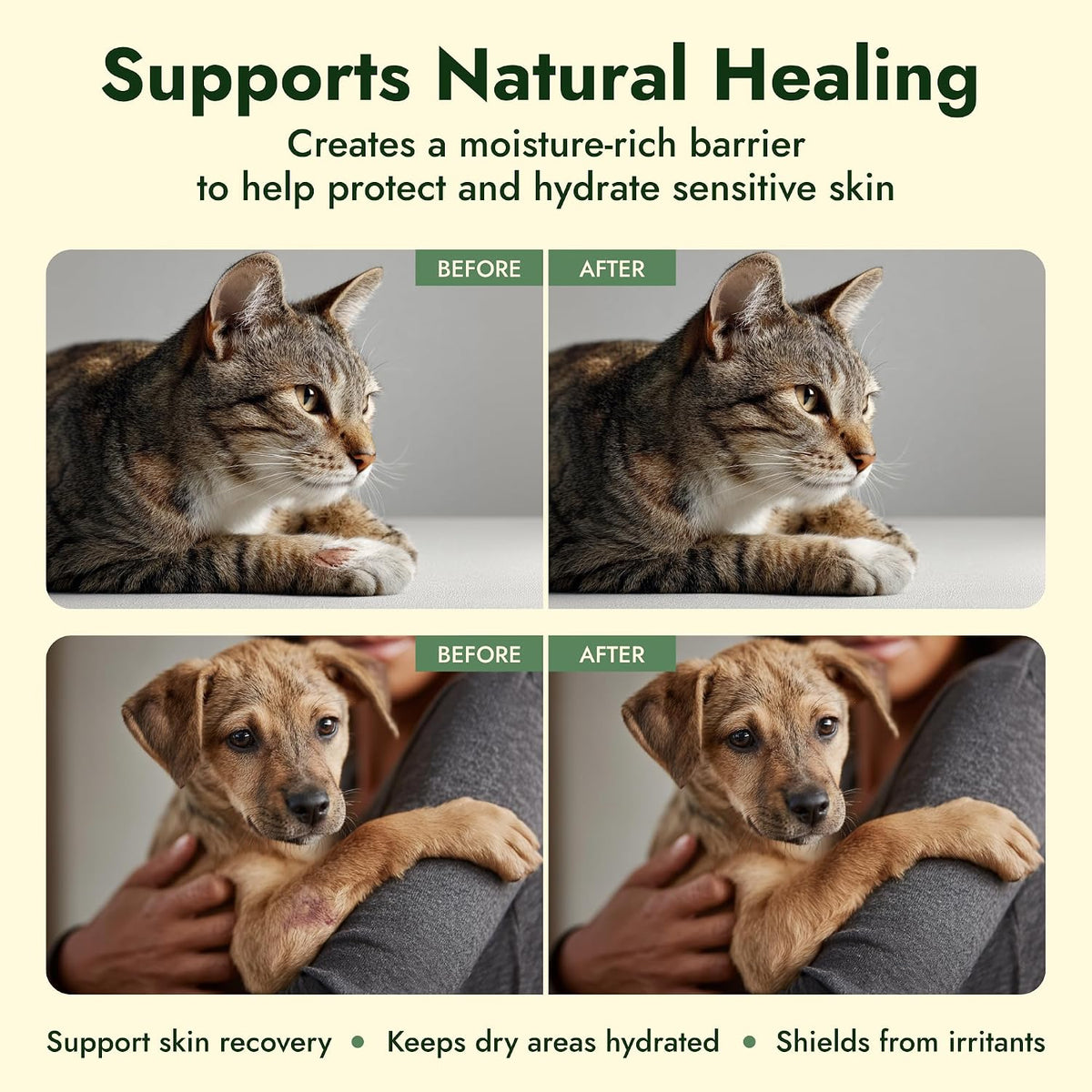 Detalle de cuidado de heridas de PetVet Medic® Hidrogel para heridas de perros y gatos - 3 oz