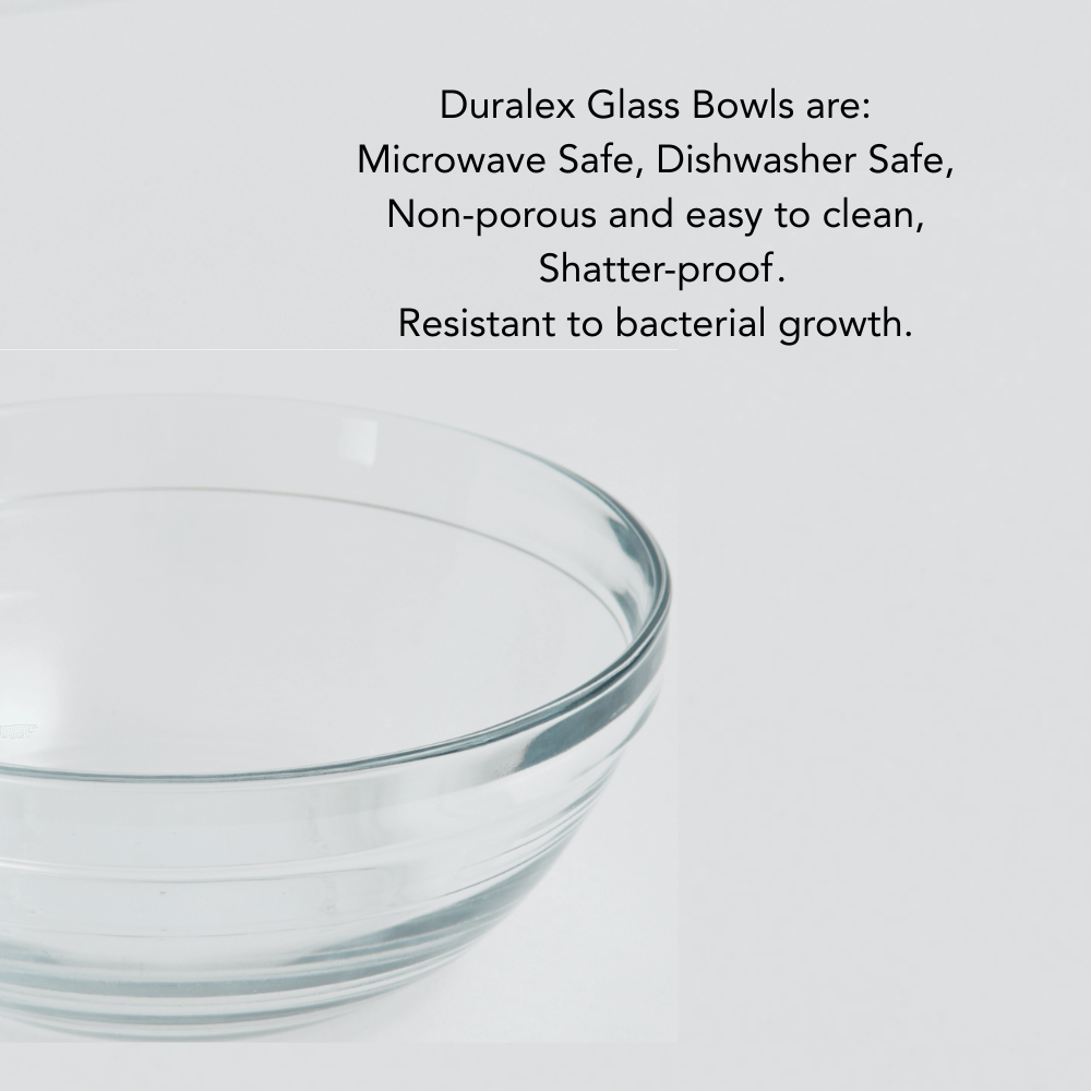 Clear Double Glass Bowl Feeder