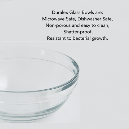 Clear Double Glass Bowl Feeder