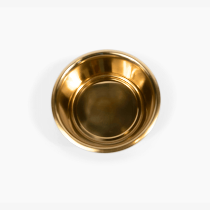 Gold-finish stainless-steel Hiddin pet bowls