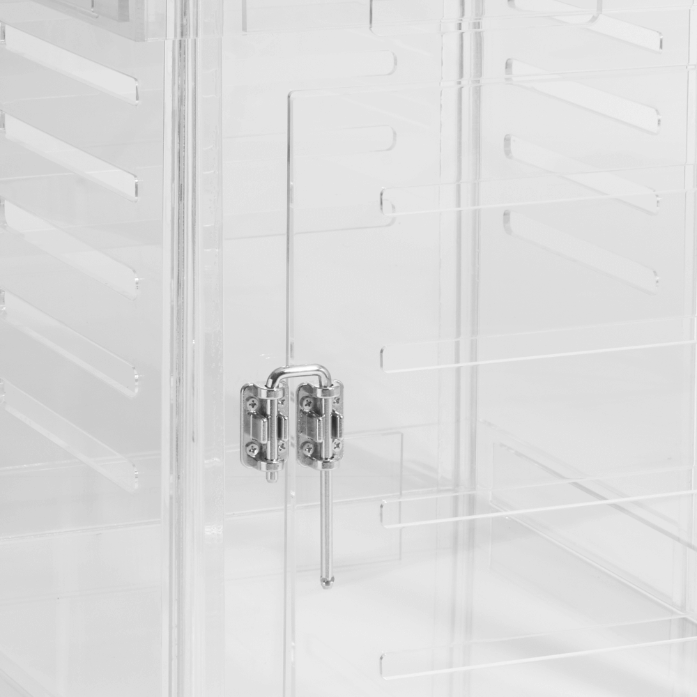 Hiddin Large Clear Pet Crate - Silver Latch