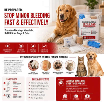 Imagen de características de PetVet Medic® Paquete de repuesto de vendajes y suministros, 3 de 3