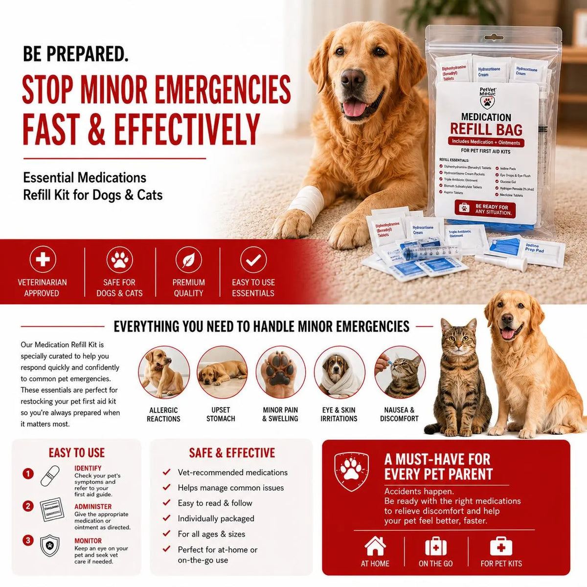 Imagen de características de PetVet Medic® Paquete de renovación de medicamentos y ungüentos, 3 de 3
