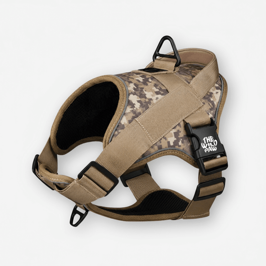 The Wild Paw TrailBlaze Tactical Harness - Camel Camo
