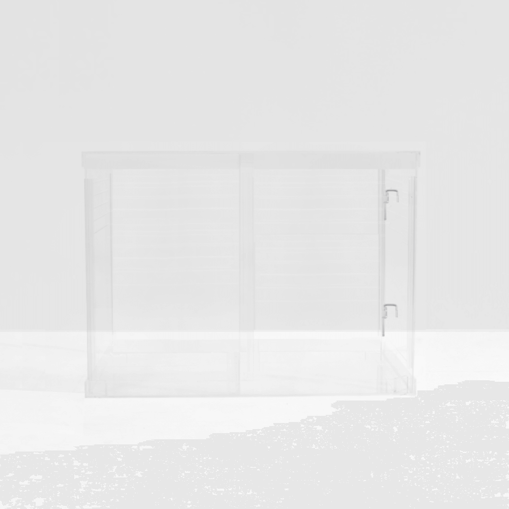 Hiddin Large Clear Pet Crate - Silver Latch