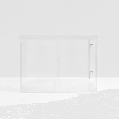 Hiddin Large Clear Pet Crate - Silver Latch