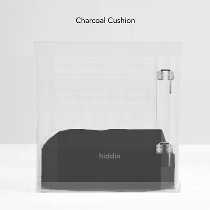 Hiddin Large Clear Pet Crate - Silver Latch