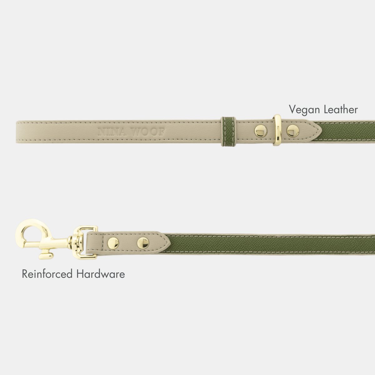 Copenhagen 4-foot vegan leather leash product view