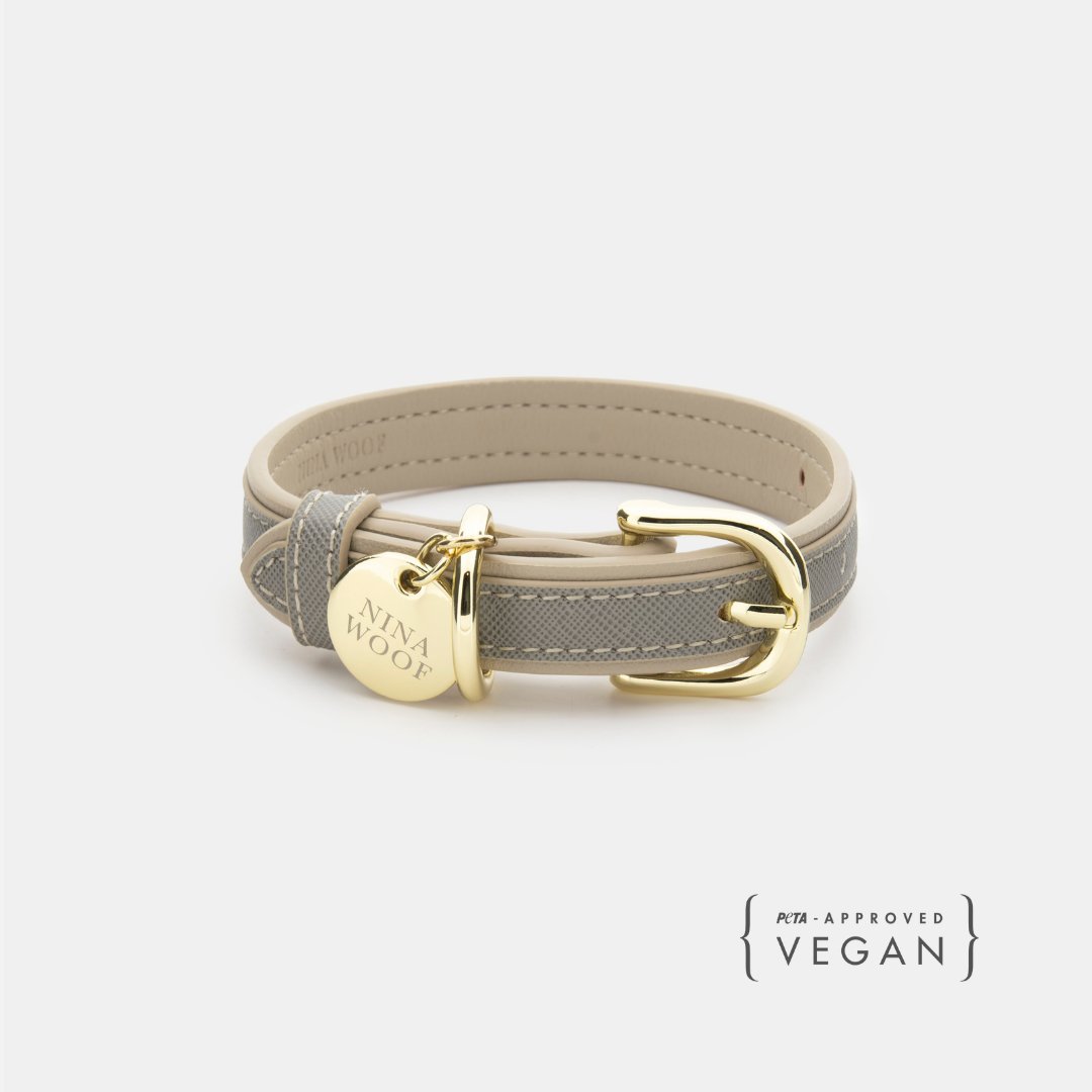 Nina Woof London vegan leather dog collar