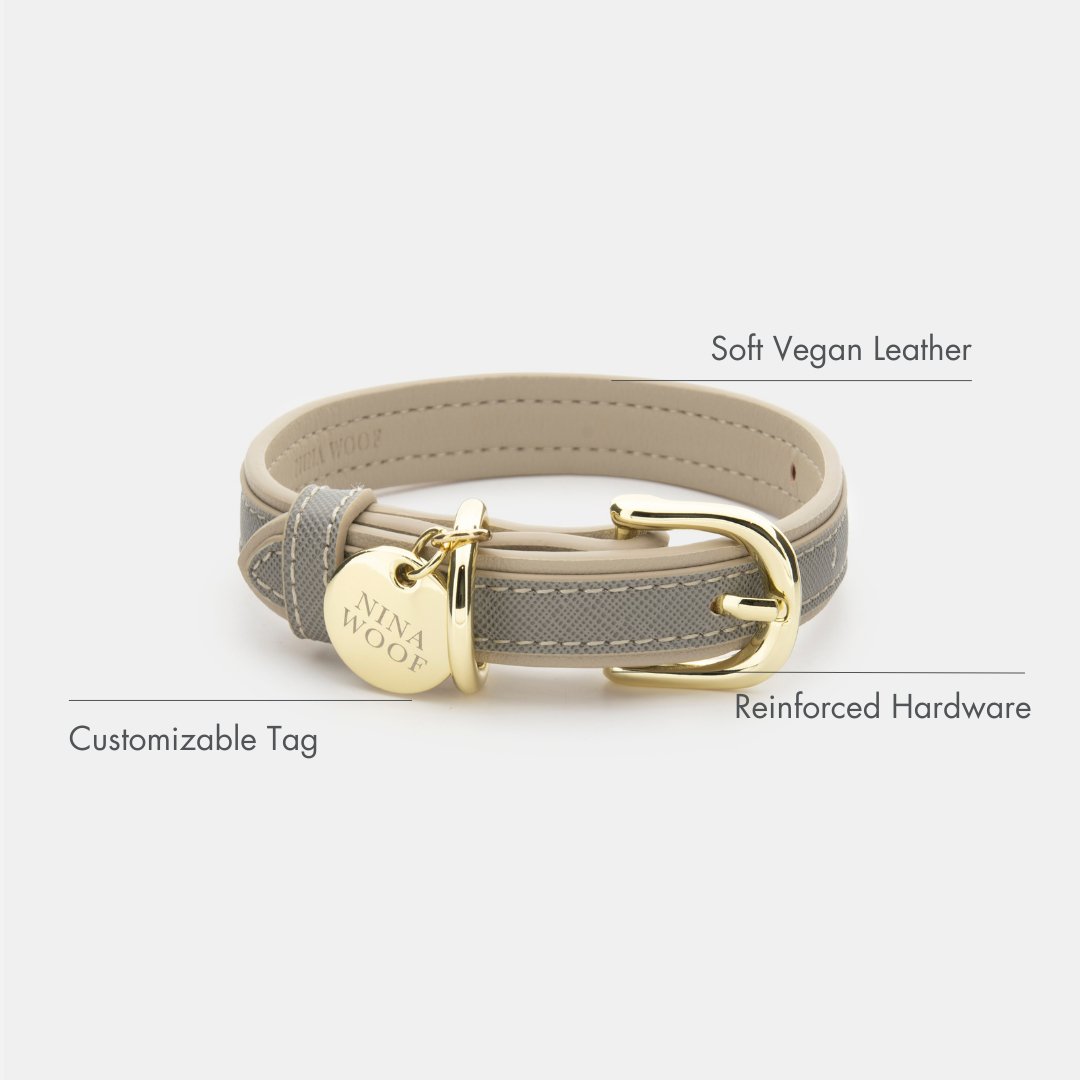 London Vegan Leather Dog Collar