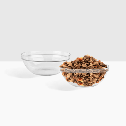 Clear Double Glass Bowl Feeder