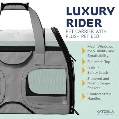 Luxury Rider Rolling Pet Carrier