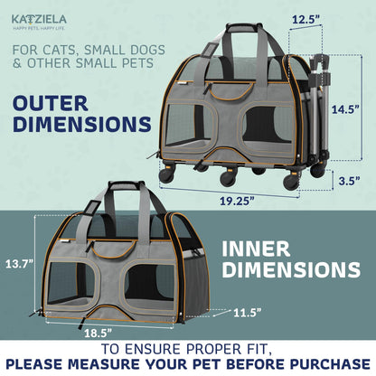 Luxury Rider Rolling Pet Carrier
