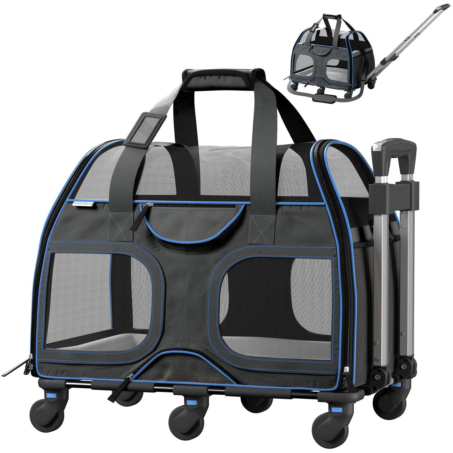 Luxury Rider Rolling Pet Carrier