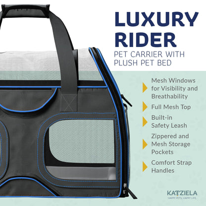 Luxury Rider Rolling Pet Carrier
