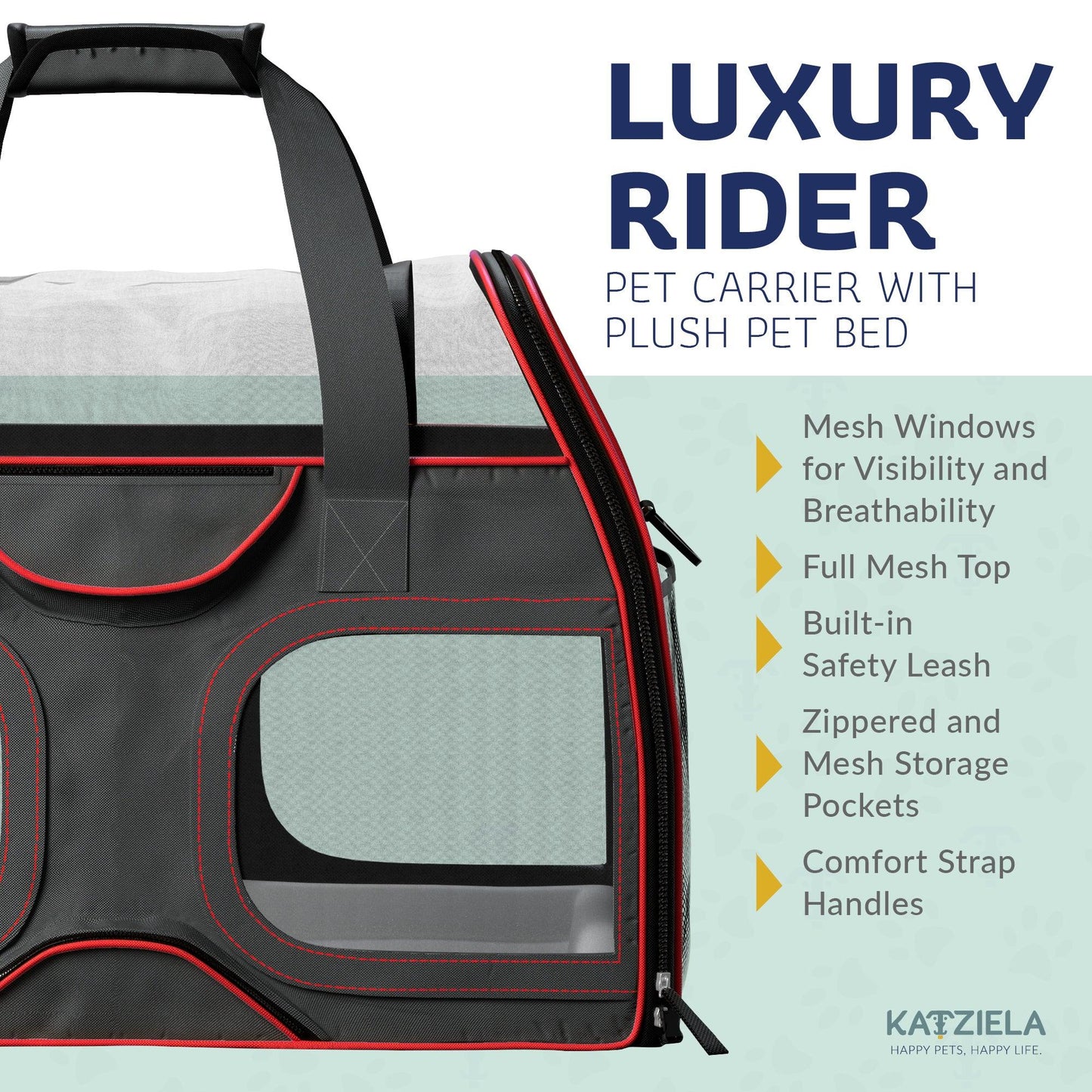Luxury Rider Rolling Pet Carrier