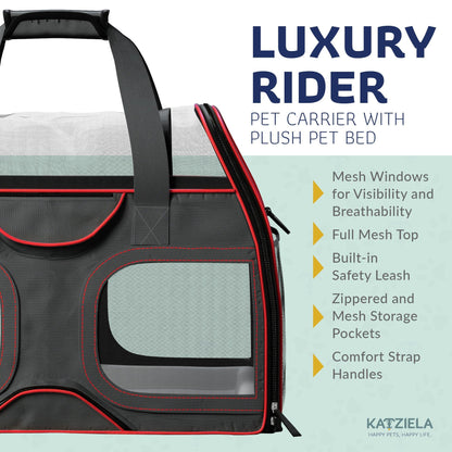 Luxury Rider Rolling Pet Carrier