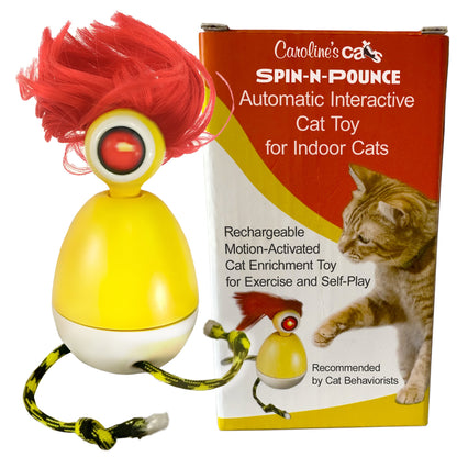 Spin-N-Pounce Rechargeable Interactive Cat Toy