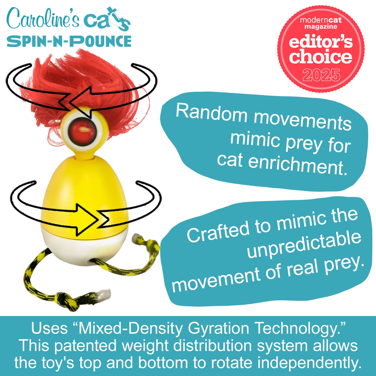 Spin-N-Pounce Rechargeable Interactive Cat Toy product detail 2