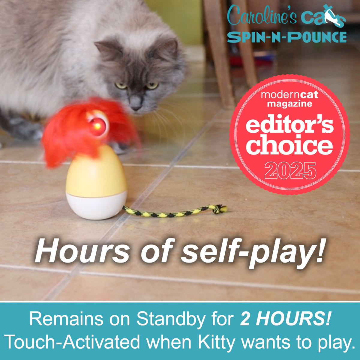 Spin-N-Pounce Rechargeable Interactive Cat Toy product detail 3
