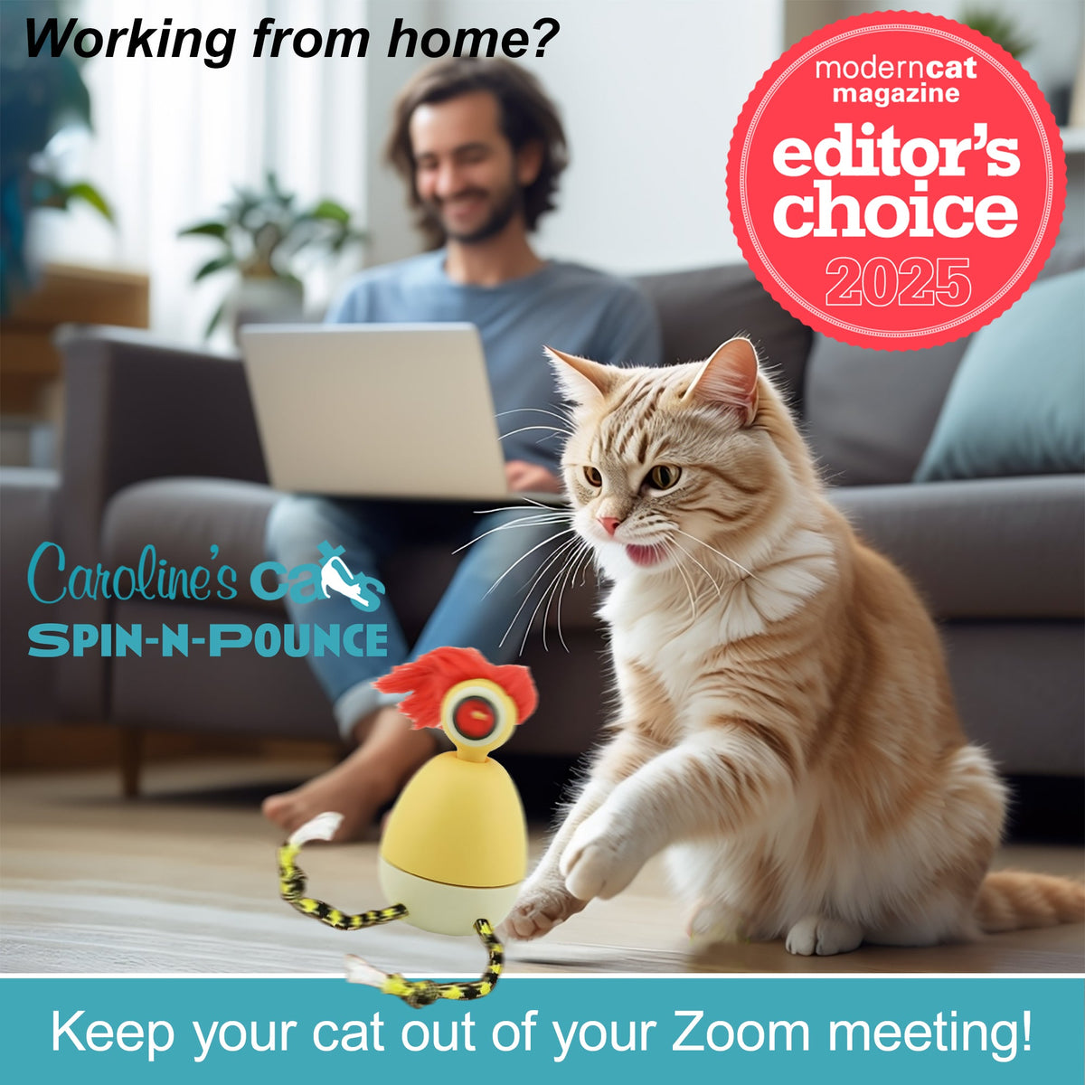 Spin-N-Pounce Rechargeable Interactive Cat Toy product detail 6