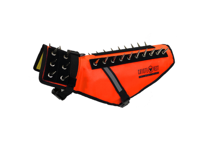 CoyoteVest Protective Dog Vest orange color view