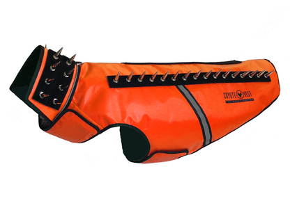 SpikeVest Protective Dog Vest orange view