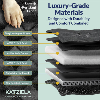 Lifestyle view of XL Hammock Dog Car Seat Cover in use