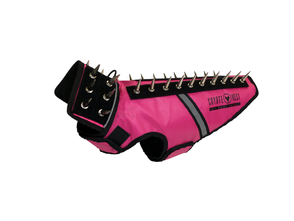 SpikeVest Protective Dog Vest pink view