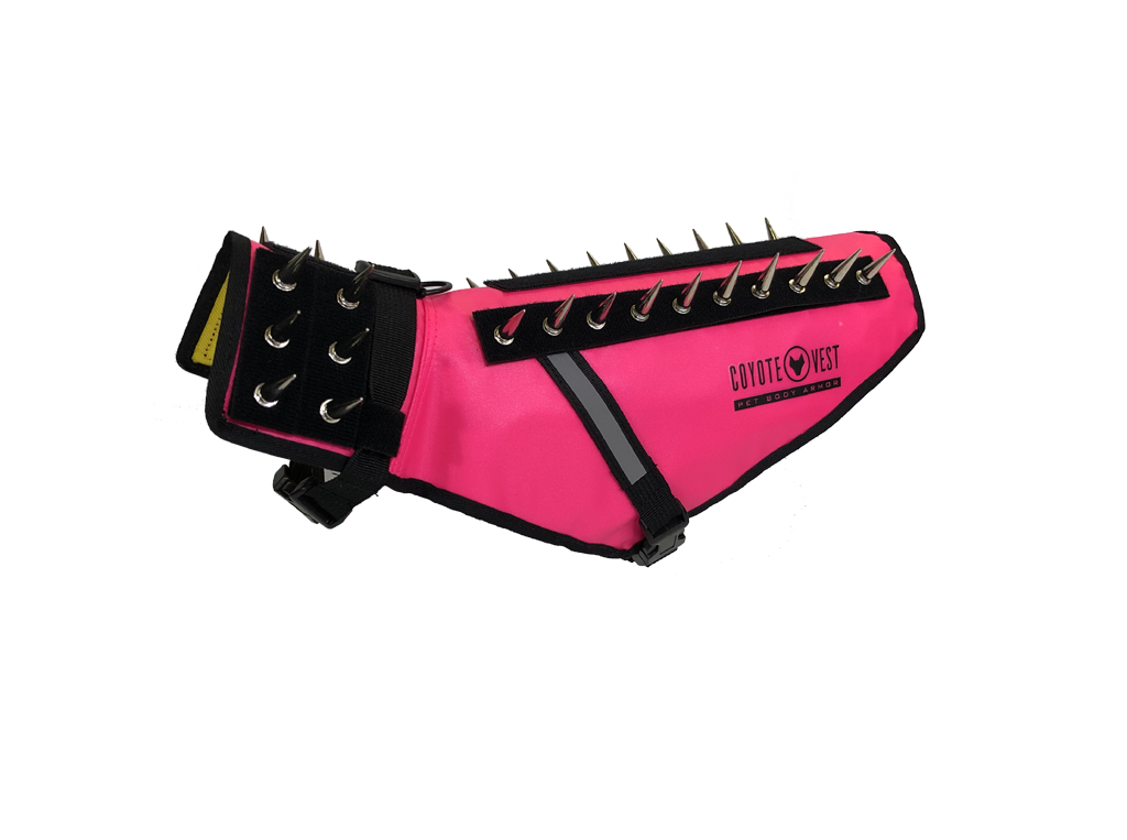 CoyoteVest Protective Dog Vest pink color view