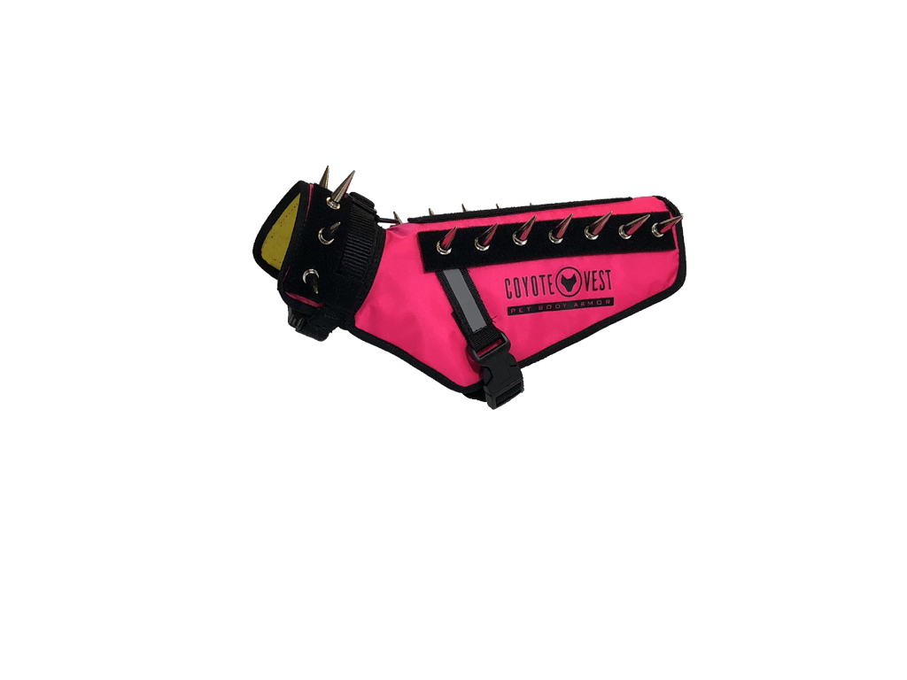 CoyoteVest Protective Dog Vest pink color view