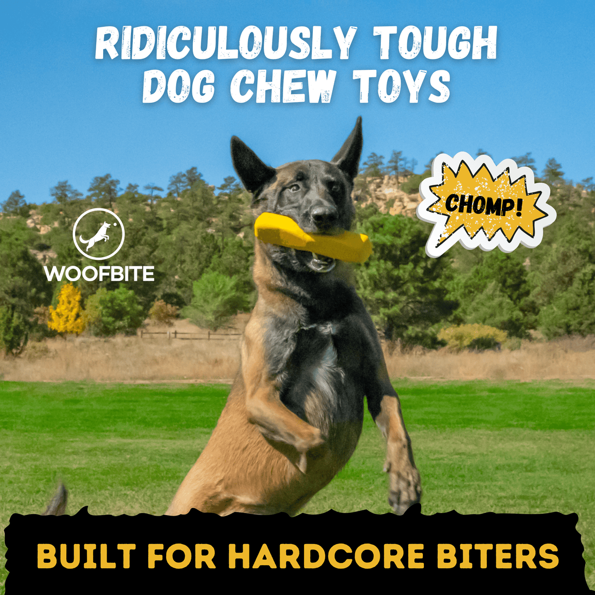 Monster K9 Power Stick rubber dog toy shown from another angle