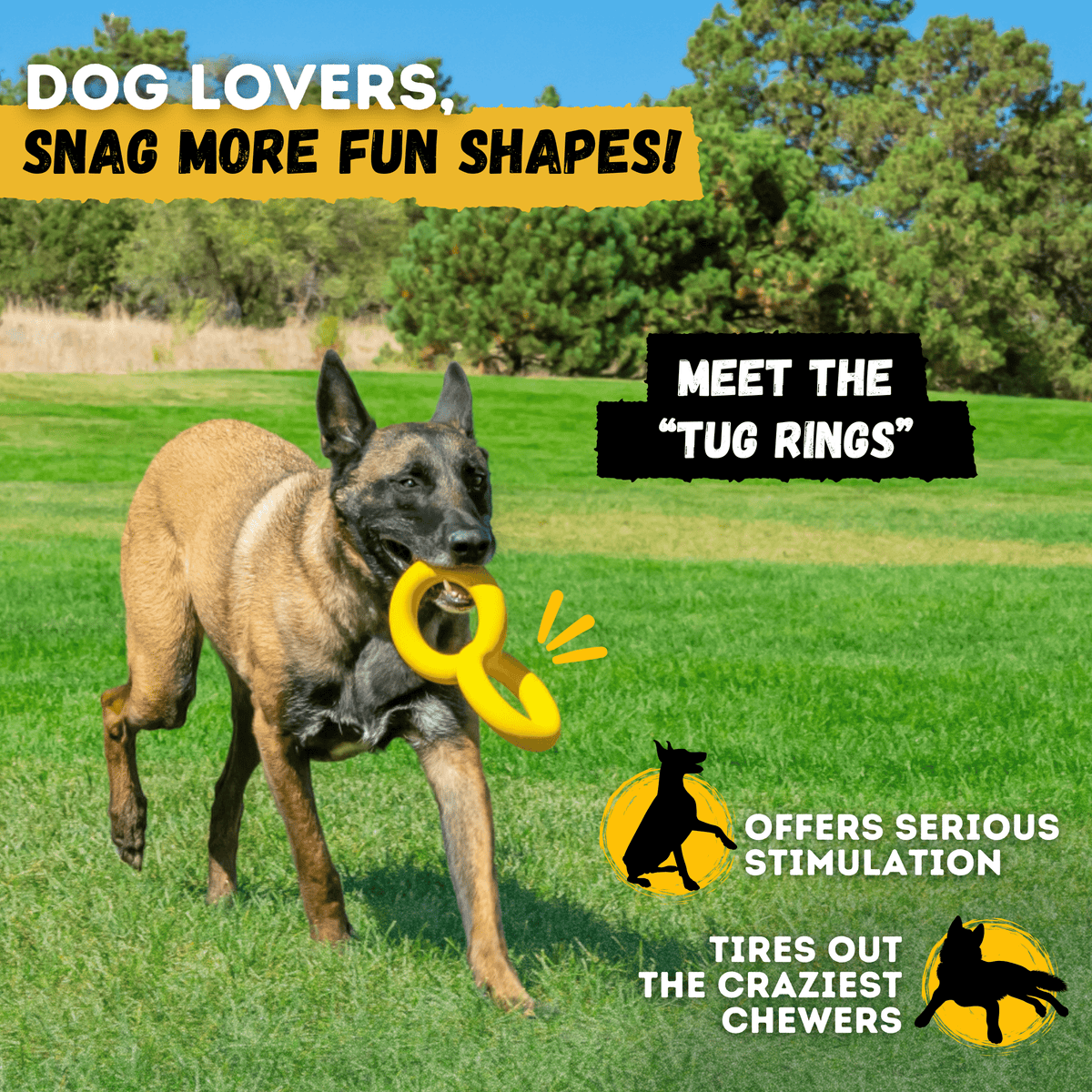 Monster K9 Power Stick rubber dog toy product information image