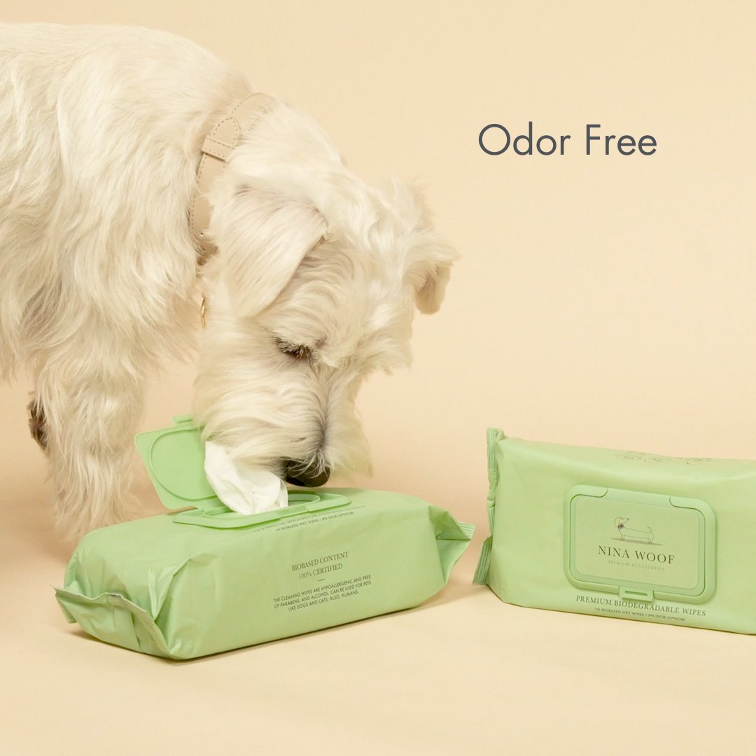 Toallitas biodegradables de origen vegetal para mascotas
