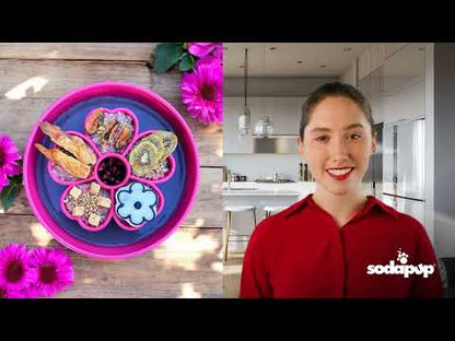 Deep Slow-Feeder Dog Bowl - Flower