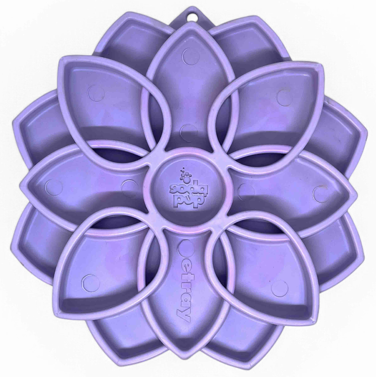 Shallow Slow-Feeder Dog Bowl - Mandala