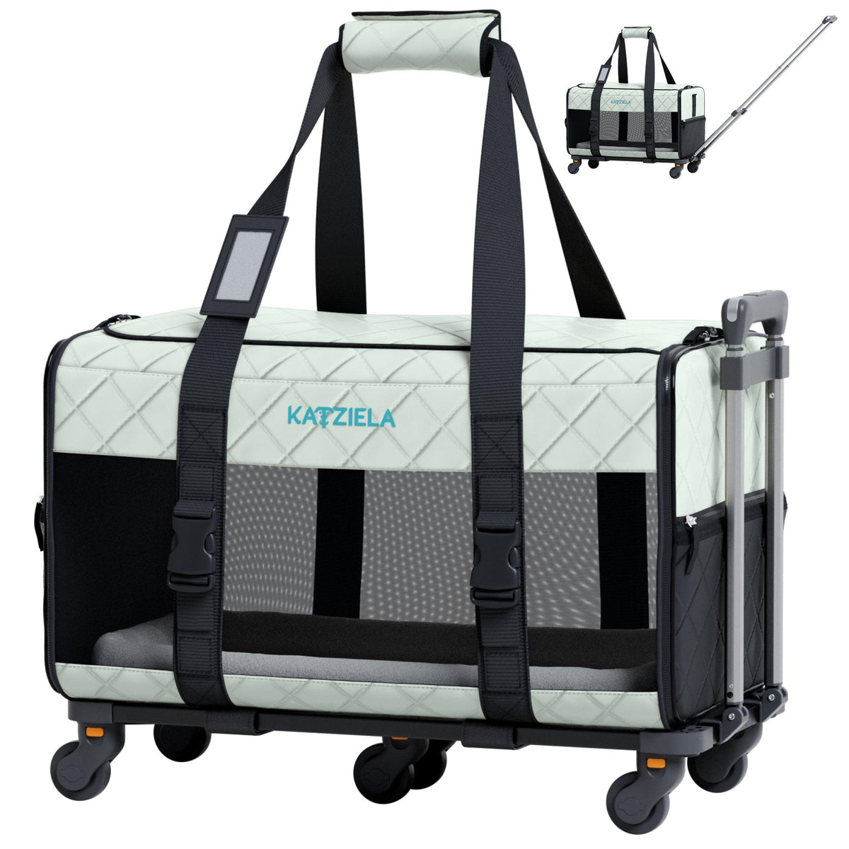 Katziela Quilted Chariot carrier body detail