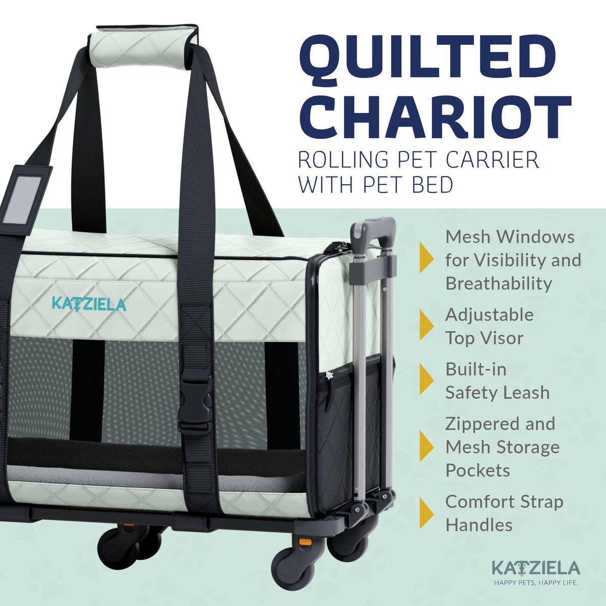 Quilted Chariot carrier color and construction detail